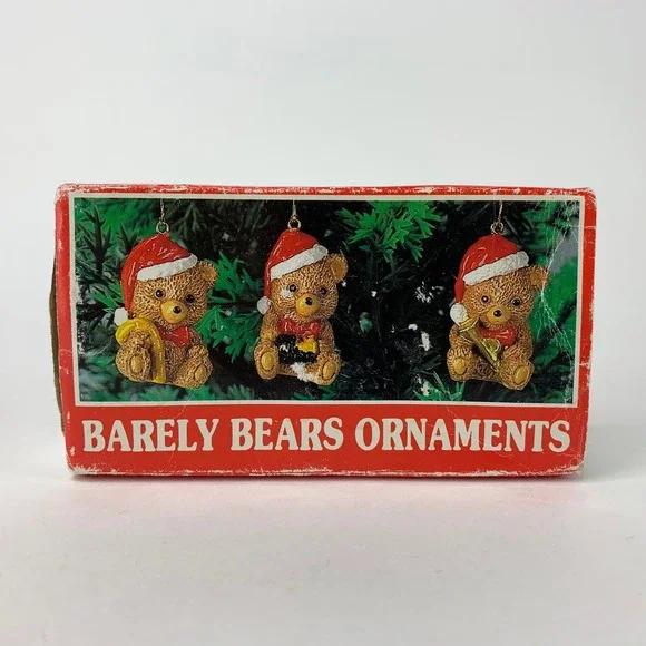 Vintage Barely Bears Ornaments Christmas Around the World Holiday Hand Painted - Picture 5 of 8